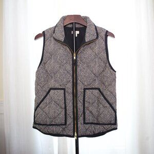 J.Crew Herringbone Zip Front Vest